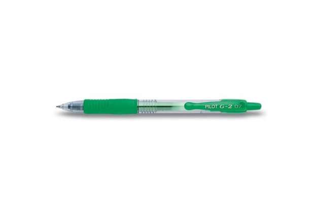 Immagine di Penna gel a scatto Pilot G-2 0,7 mm verde 001519