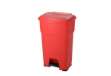 Immagine di Cestino gettacarte Rotho Hera 85 L con pedale e coperchio rosso - F800072