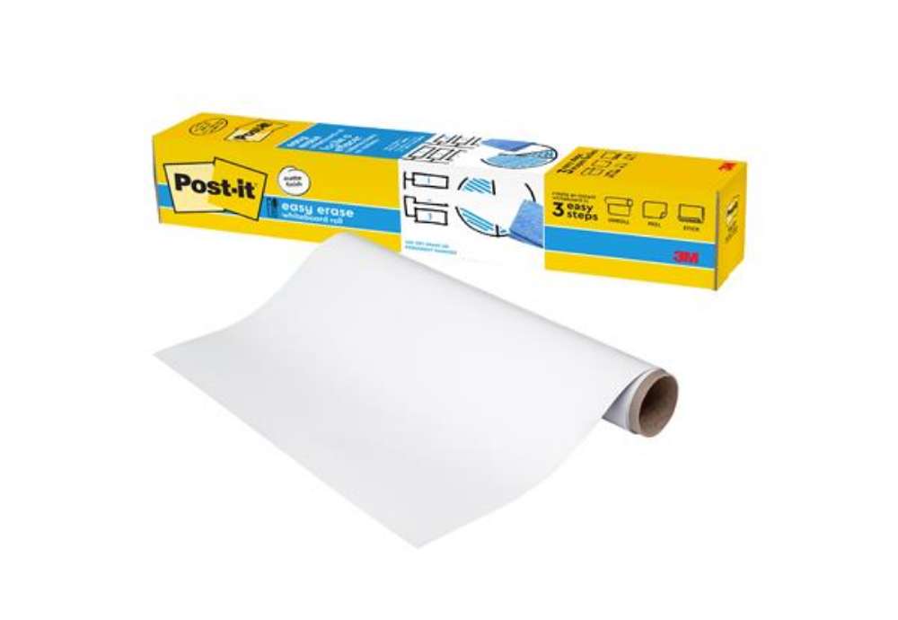 Immagine di Lavagna cancellabile Easy Erase - in rotolo - 91,4 x 121,9 cm - bianco - Post-it