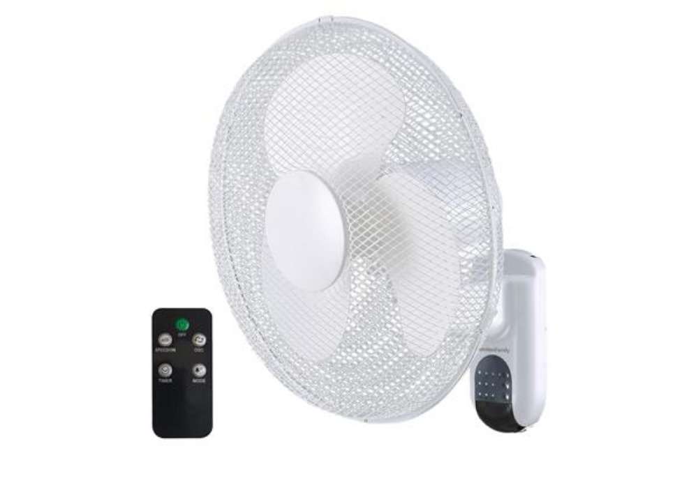 Immagine di Ventilatore WallFan40 - da parete - 3 velocità - 40 W - diametro 40 cm - 41,3 x 45,9 x 27,6 cm - Mel