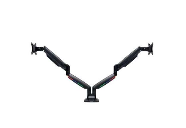 Immagine di Braccio per doppio monitor one-touch SmartFit - ad altezza regolabile - nero - Kensington