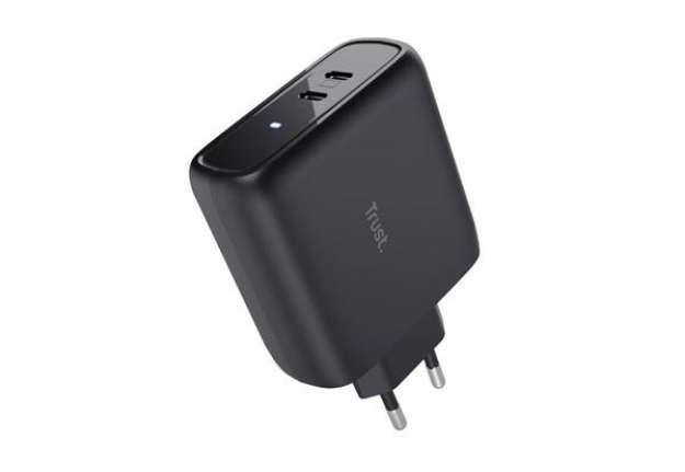 Immagine di Alimentatore 2 porte USB-C 65W Trust Maxo - colore nero - 25380