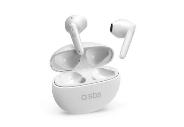 Immagine di Auricolari TWS SBS Pure Drops semi in ear - controlli touch - ENC - case da 380 mAh - bianco - TEEAR