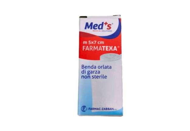 Immagine di Benda di garza orlata - 7 cm x 5 mt - Med's - conf. 12 pezzi