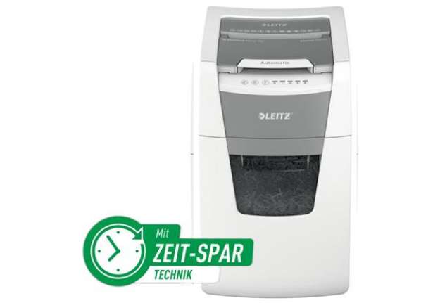 Immagine di Distruggidocumenti automatico Leitz Office 150 P4 - taglio a frammenti P-4 4x30 mm - 44 L - 80130000