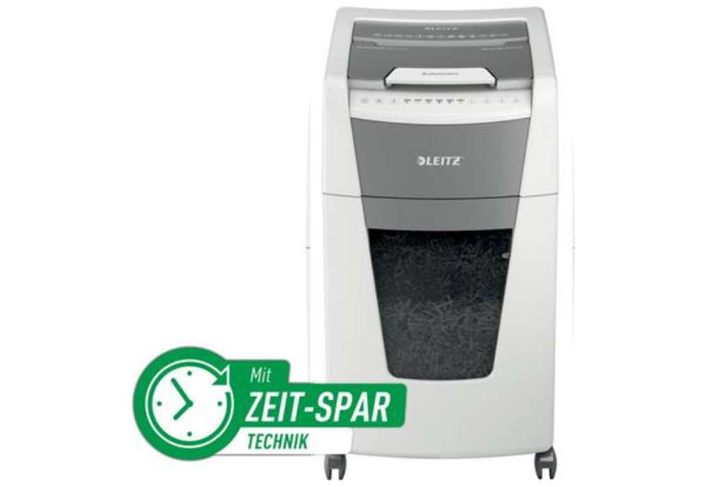 Immagine di Distruggidocumenti automatico Leitz Office 300 P5 - taglio a frammenti P-5 2x15 mm - 60 L - 80160000