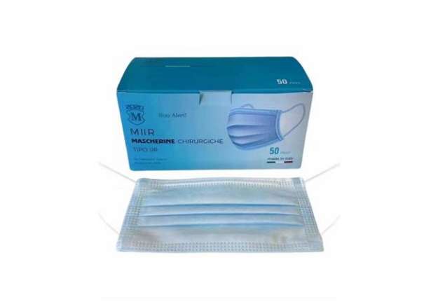 Immagine di Mascherine chirurgiche monouso Tipo IIR conf. 50 pz azzurro - MIIR