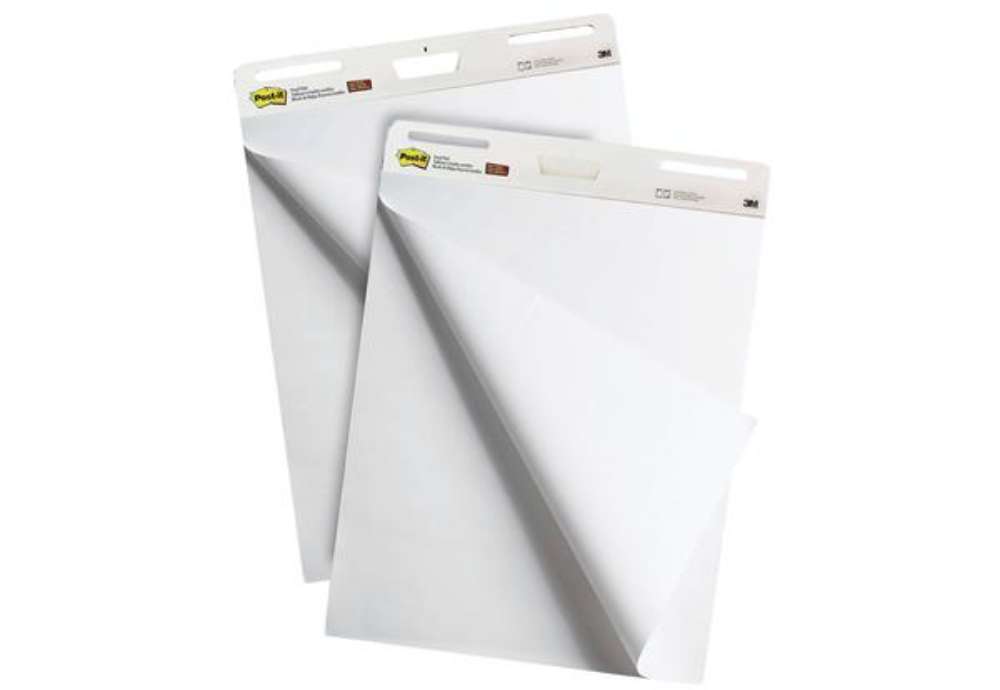 Immagine di Blocco da parete Super Sticky - 559 - 30 fogli - 63,5 x 77,5 cm - bianco - Post-it