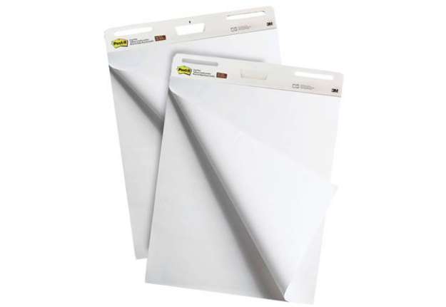 Immagine di Blocco da parete Super Sticky - 559 - 30 fogli - 63,5 x 77,5 cm - bianco - Post-it