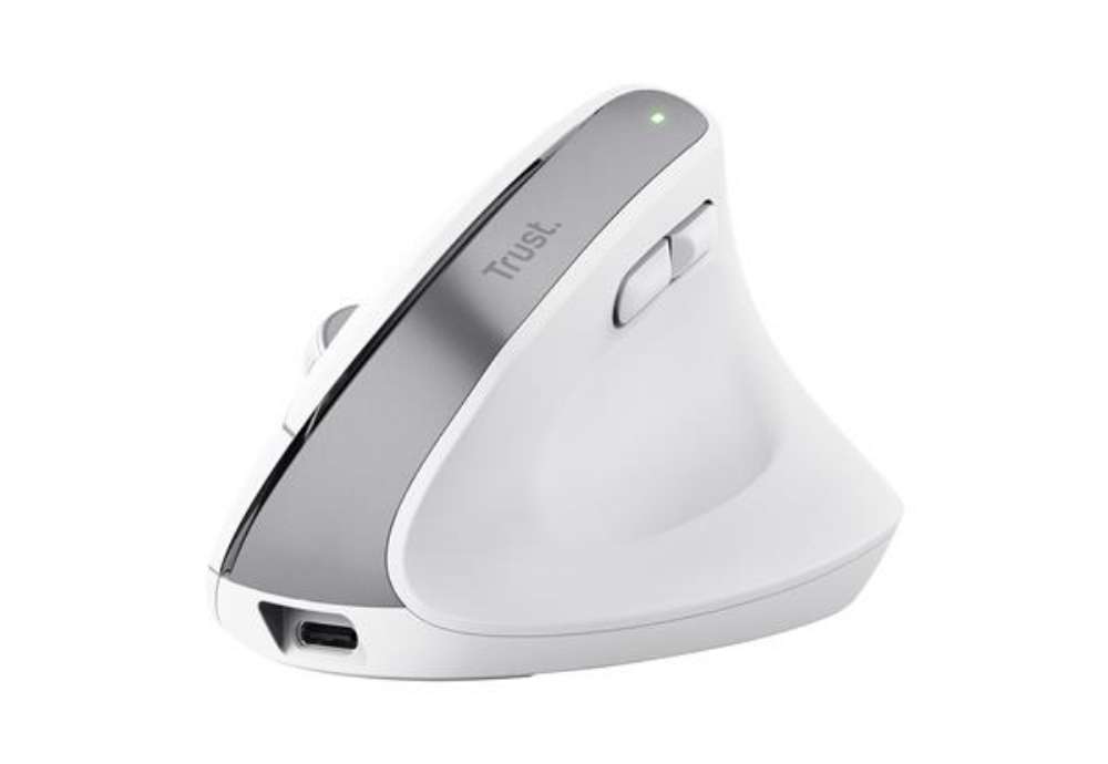 Immagine di Mouse Ergonomico Bayo+ wireless - bianco - Trust