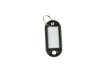 Immagine di Targhetta portachiavi Q-Connect standard in plastica 5x2,2 cm nero Confezione da 10 pezzi - KF10875