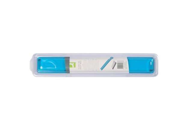Immagine di Poggiapolsi da tastiera in gel Q-Connect 49x5,5x2,3 cm blu trasparente KF20088