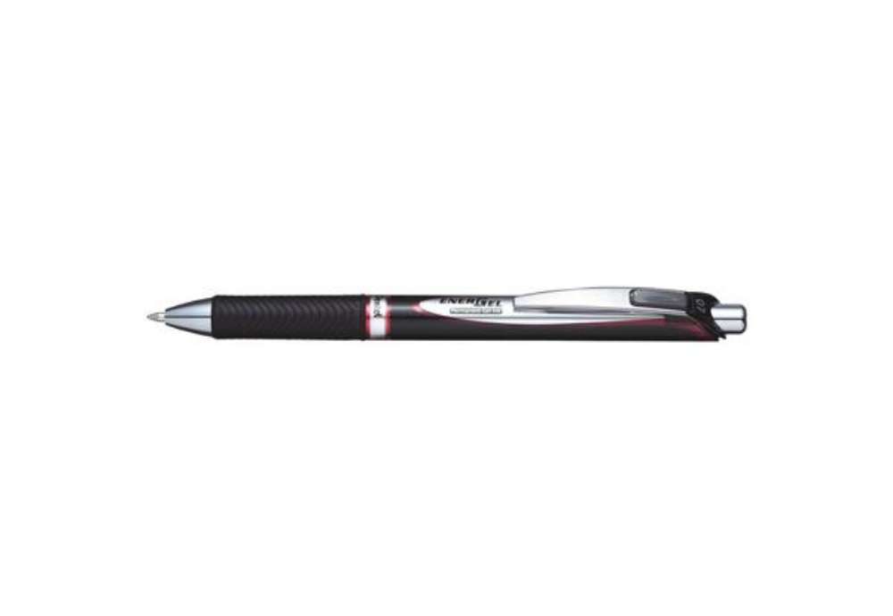 Immagine di Penna roller a scatto Pentel Energel Permanent 0.7 mm rosso BLP77-BX