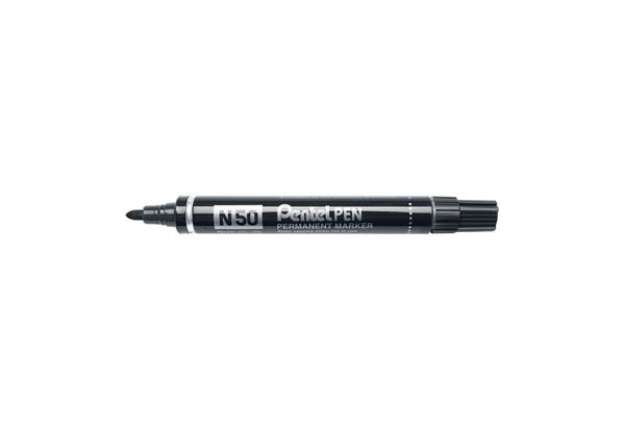 Immagine di Marcatore professionale permanente Pentel N50 punta conica 4,3 mm nero N50-A