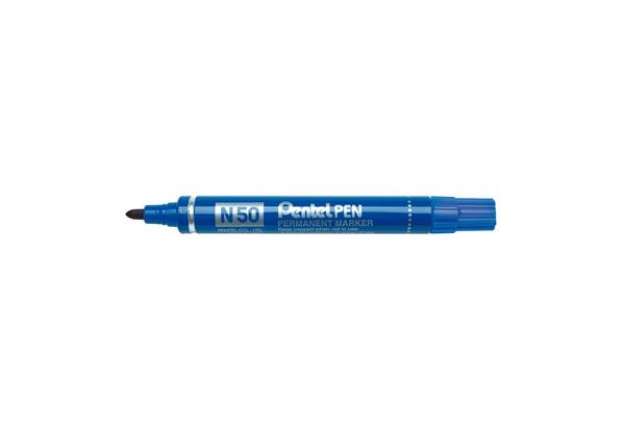 Immagine di Marcatore professionale permanente Pentel N50 punta conica 4,3 mm blu N50-C