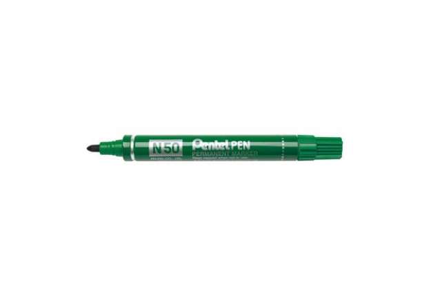 Immagine di Marcatore professionale permanente Pentel N50 punta conica 4,3 mm verde N50-D