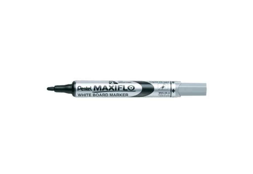 Immagine di Marcatore per lavagne bianche Pentel MAXIFLO punta conica 4,0 mm nero MWL5S-A