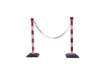 Immagine di Colonnina segnaletica in ABS Viso 950x50 mm bianco/rosso PPCSET40RB