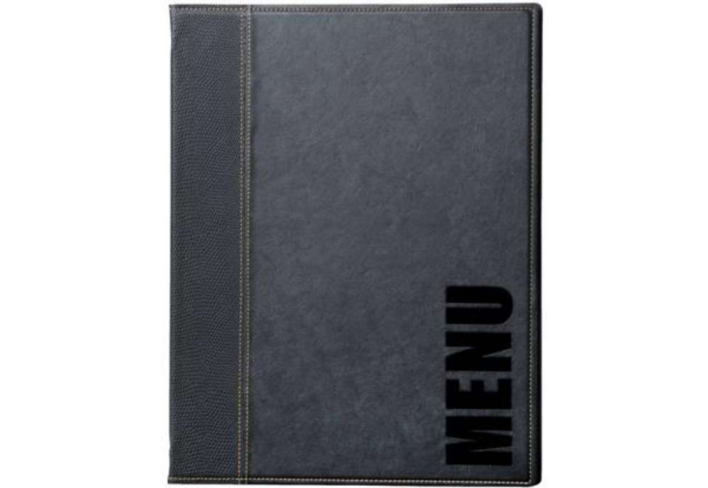 Immagine di Portamenù Securit® Trendy in similpelle A4 nero MC-TRA4-BL