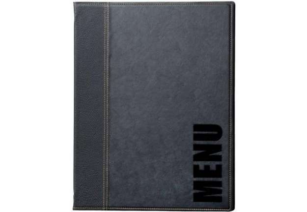 Immagine di Portamenù Securit® Trendy in similpelle A4 nero MC-TRA4-BL