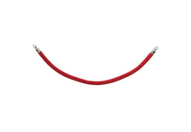 Immagine di Cordone in velluto Securit® con finiture in cromo 1,5 m rosso RS-CLRP-CHRD