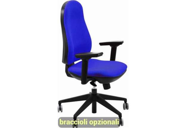 Immagine di Sedia operativa girevole Unisit Ariel AIER Eco smart rivestimento ignifugo - blu - AIER/IB