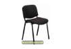 Immagine di Sedia visitatore 4 gambe Unisit Dado D5S acciaio nero - rivestimento Eco - nero - conf. 4 pezzi - D5