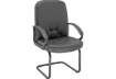 Immagine di Poltrona visitatore su slitta Unisit Dante DNV Eco Smart - rivestimento ecopelle nero - DNV/KN