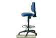 Immagine di Sgabello tecnico Unisit Esos EOE1 seduta alta - poggiapiedi telescopico - rivestimento Eco blu -EOE1