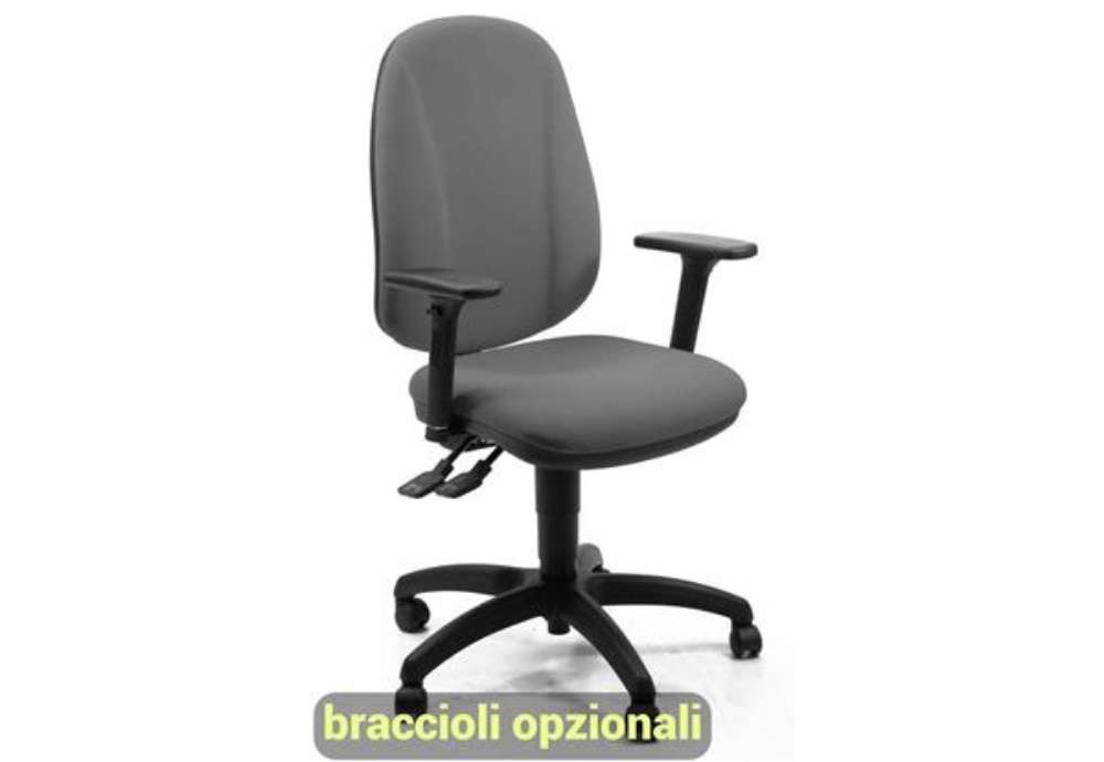Immagine di Sedia operativa girevole Unisit Giano GIGI Eco Smart rivestimento PPL grigio chiaro - braccioli opzi