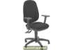 Immagine di Sedia operativa girevole Unisit Giano GIGI Eco Smart rivestimento PPL nero - braccioli opzionali - G