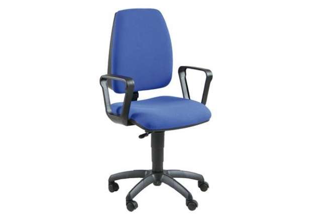 Immagine di Sedia operativa girevole Unisit Jupiter JUBR Eco smart - rivestimento Eco blu - con braccioli - JPQ/
