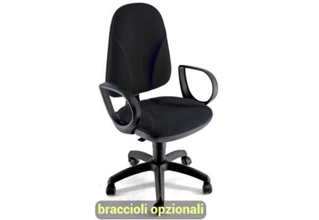 Immagine di Sedia operativa girevole Unisit Team TMTMI Eco smart - schiuma sagomata - rivestimento Eco nero - TM