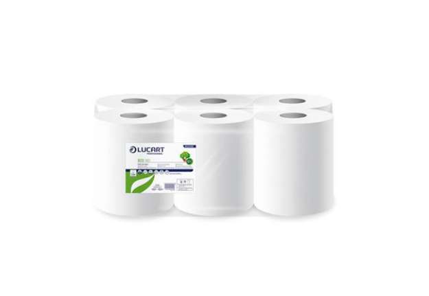 Immagine di Asciugamani industriali multiuso Lucart Eco 180 m 2 veli 6 rotoli da 486 strappi - 852099I