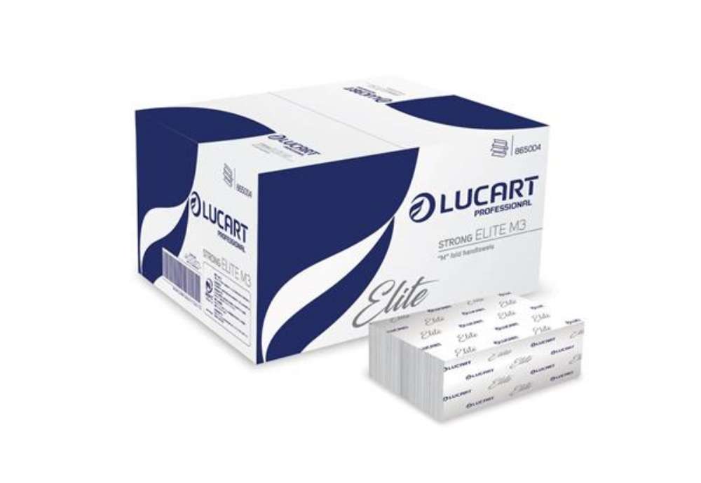 Immagine di Asciugamani piegati a ''M'' Lucart Elite M3 3 veli 15 conf. da 125 pezzi 865004B