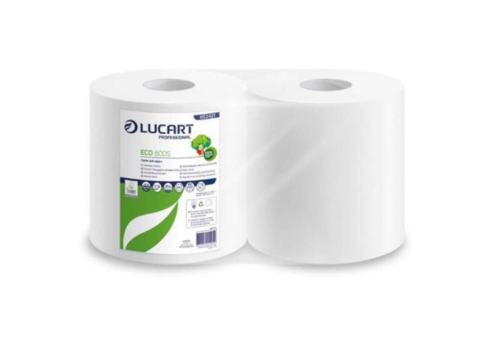 Immagine di Bobina multiuso Lucart Eco 800 strappi 180 m - 2 veli - Conf. 2 rotoli - 852421T