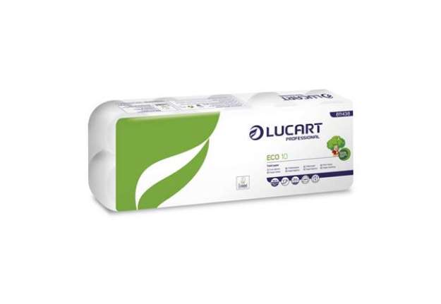 Immagine di Carta igienica Lucart Eco comoda 10 2 veli 10 rotoli da 200 strappi - 811438P