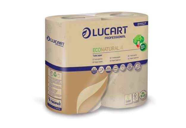 Immagine di Carta igienica Lucart EcoNatural 4 2 veli 4 rotoli da 400 strappi - 811927