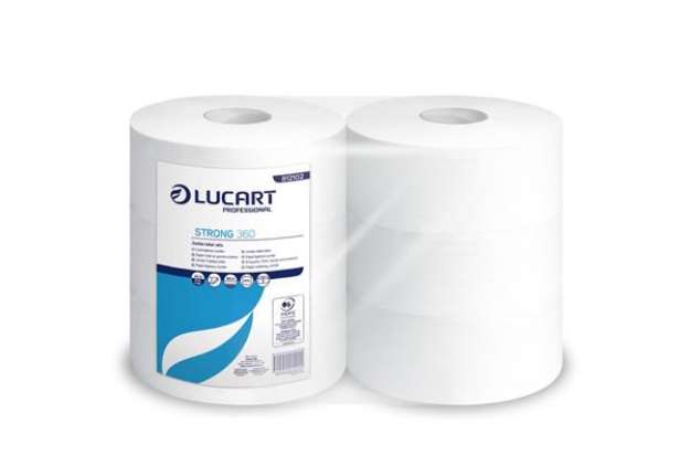 Immagine di Carta igienica Lucart jumbo 2 veli  6 rotoli da 973 strappi - 812102P