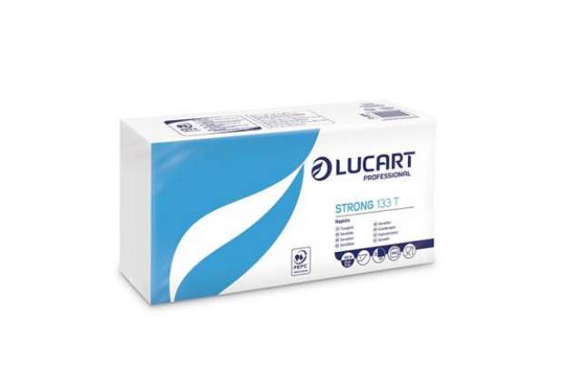 Immagine di Tovaglioli di carta Lucart Strong 133 T 1 velo conf. da 200 pezzi - 831001