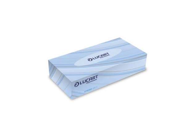 Immagine di Veline Lucart Strong 100 V 2 veli pura cellulosa finitura liscia box da 100 pezzi - 841030