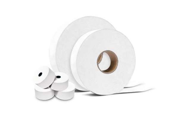 Immagine di Rotoli per colonnine area di servizio Rotolificio Pugliese 57 mm x 100 m foro 12 mm  conf. da 4 - 57