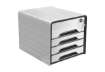 Immagine di Cassettiera 4 cassetti CEP Smoove Secure 36x28,8x27,1 cm inserti neri 1073110121