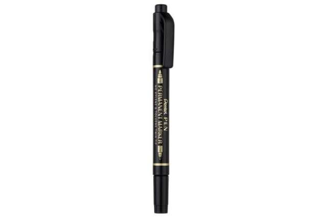 Immagine di Marcatore permanente doppia punta Pentel Twin Tip tratti F-M nero N75W-AE