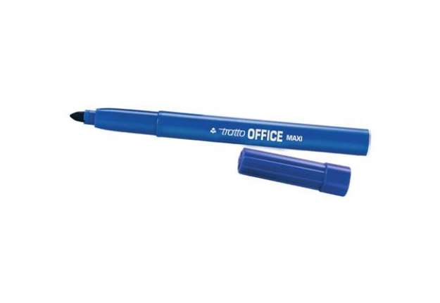 Immagine di Marcatori punta in fibra TRATTO Office punta conica 2 mm blu Conf. 12 pezzi - 731601
