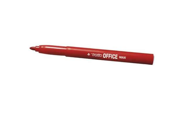 Immagine di Marcatori punta in fibra TRATTO Office punta conica 2 mm rosso Conf. 12 pezzi - 731602
