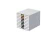 Immagine di Cassettiera DURABLE Varicolor® 10 cassetti 28x35,6x29,2 cm profili colorati - 63027