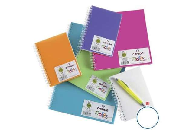 Immagine di Quaderno a spirale Canson A5 - 50 fogli assortiti C200003026