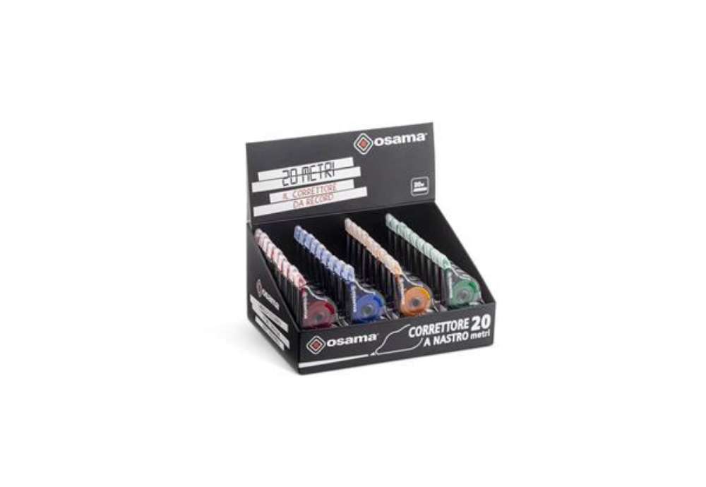 Immagine di Correttore a nastro 20metri meccanismo colorato 5 mm x 20 mt - OW 10148