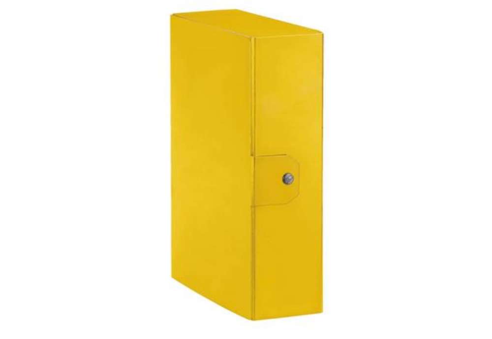 Immagine di Cartella portaprogetti Esselte C90 DELSO ORDER dorso 10 cm presspan lucido giallo 25x35 cm  - 390390